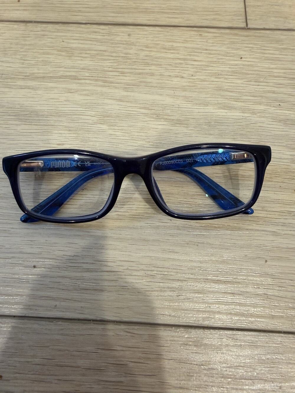 Puma PJ00090COS 001 49-16-130 Deep Navy Blue Full Rim Eyeglasses Frame